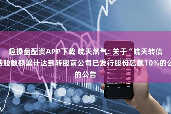 趣操盘配资APP下载 皖天然气: 关于“皖天转债”转股数额累计达到转股前公司已发行股份总额10%的公告