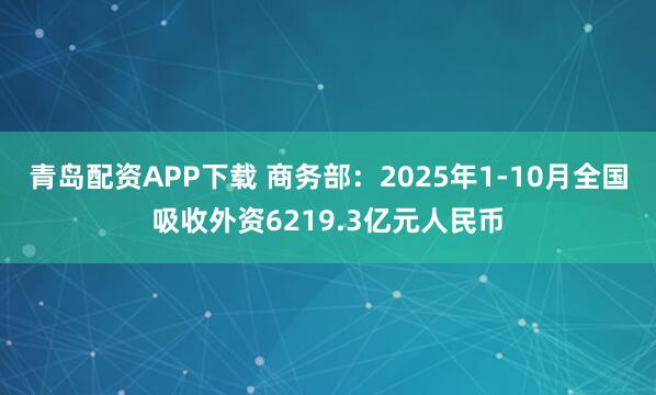 青岛配资APP下载 商务部：2025年1-10月全国吸收外资6219.3亿元人民币